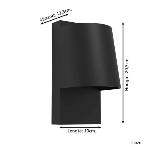 EGLO wandlamp buiten Stagnone - gu10 - ø 8.4 cm - zwart - vtwonen shop
