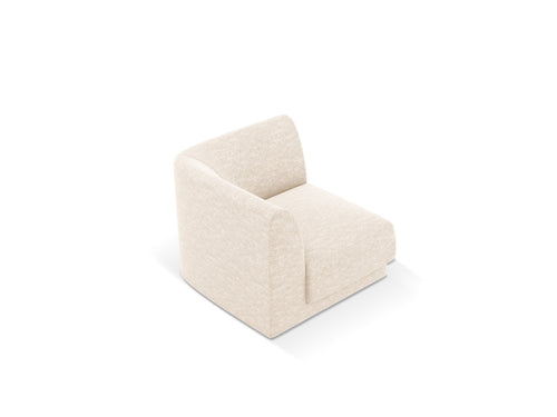 Micadoni Hoekmodule Miley structurele stof ivoor - 90x90x70cm