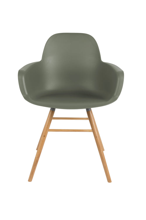 Zuiver Albert Kuip Eetkamerstoelen met armleuning Groen - Set van 2 - vtwonen shop