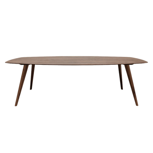 Hellotable eettafek Novum 15 - semi ovaal - 240x110 cm - noten mat - vtwonen shop