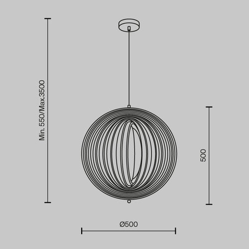 Maytoni - Hanglamp Roots - Zwart - Ø50 - vtwonen shop