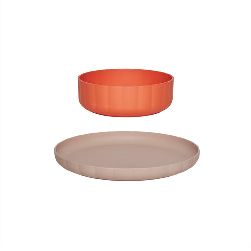 OYOY Bord en kom - Set van 2 - polyester - vtwonen shop