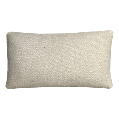 Malagoon kussen - beige dubbelzijdig - 35x60cm gerecycled wol