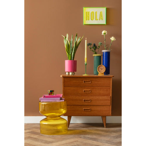 Leitmotiv bijzettafel Doble - geel - 35x35x41cm