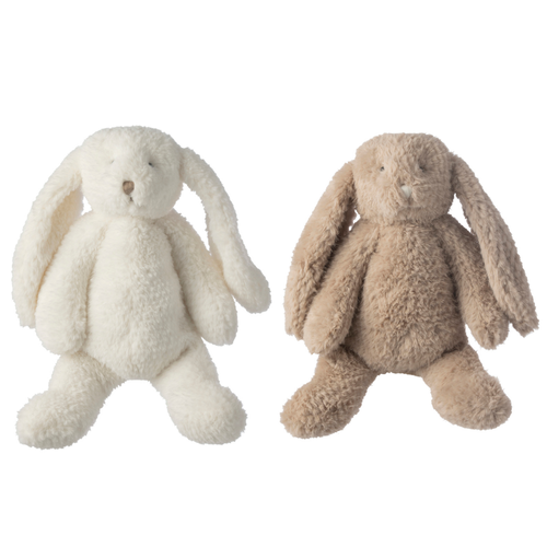 J-Line decoratie Konijn - polyresin - wit/beige - large - set van 2