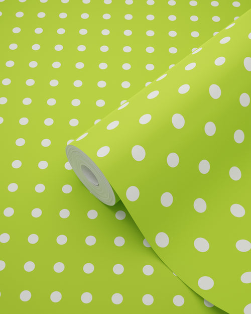 ESTAhome behang stippen limegroen - 53 cm x 10.05 m - 115743