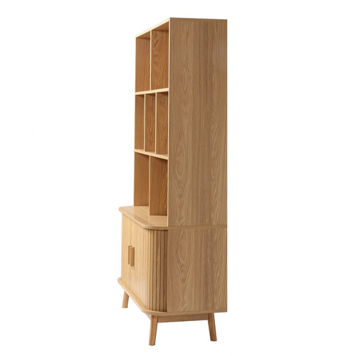 Calicosy - ERNEST Boekenkast Woonkamer - Licht hout - 40x80x157,5 cm