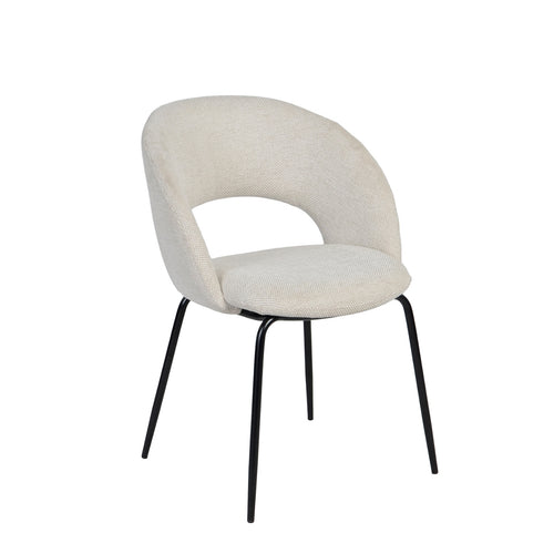 Giga Meubel Eetkamerstoel Julius - Stof - Beige - Set van 2 - vtwonen shop