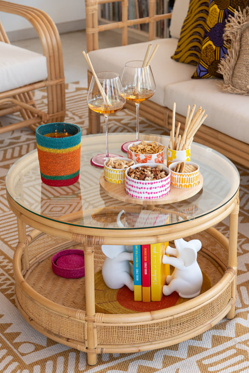 J-Line geurkaars Mand - Woody Aurora - mix - medium - 55U - 2 stuks