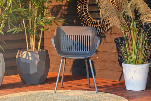 Hartman Tuinstoel Jill Rondo - Antraciet Kunststof - Set Van 2 - vtwonen shop