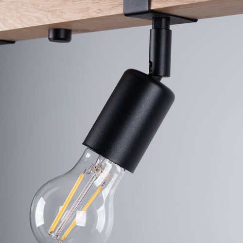 Sollux Lighting Plafondlamp ZUCA 4 zwart - 89x15x14cm