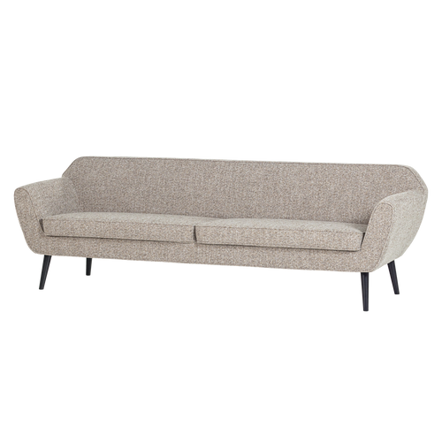 WOOOD XL bank Rocco 230 cm - Geweven Stof - Bruin Melange