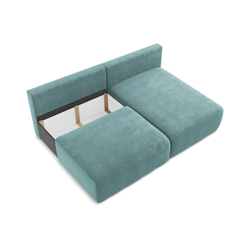 LaMiaSofa hoekbank rechts Ostia - chenille stof - jeans - 210x149x79