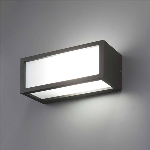 Faro Tejo - 1 Licht Wandlamp Buiten Donkergrijs IP54, E27