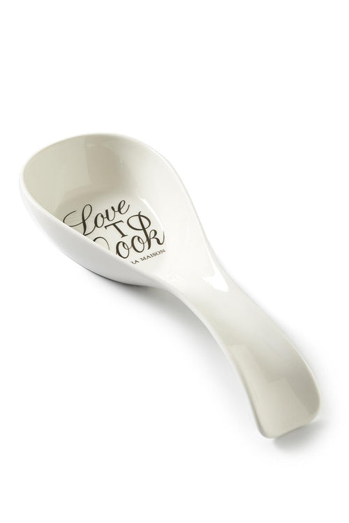 Rivièra Maison Love To Cook Spoon Holder - Porselein - Off White - vtwonen shop