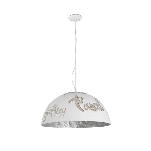 Faro Magma-Q - 3-lichts koepelvormige plafondlamp Zilver, Wit, E27