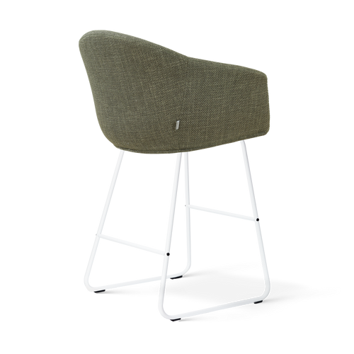 Nolon Nino-Otis barkruk forestgroen - wit onderstel - 65 cm - vtwonen shop