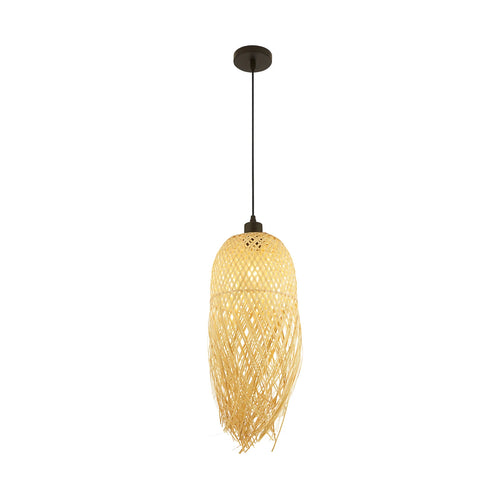 Searchlight hanglamp Bali - 1 lichts - 20  x 180   cm - zwart bruin