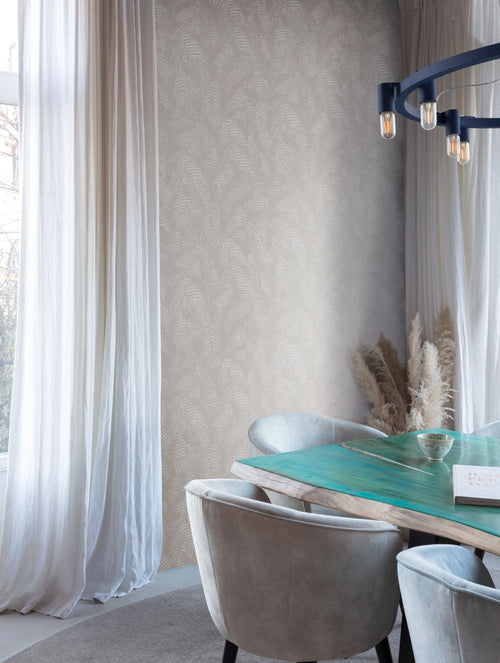 Masureel behang bladeren grijs - 53 cm x 10.05 m - 630812 - vtwonen shop