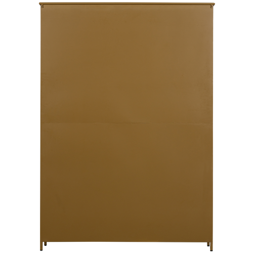 WOOOD 3-deurs vitrinekast XL Exhibit - Metaal - Geel - 200x140x44 - vtwonen shop