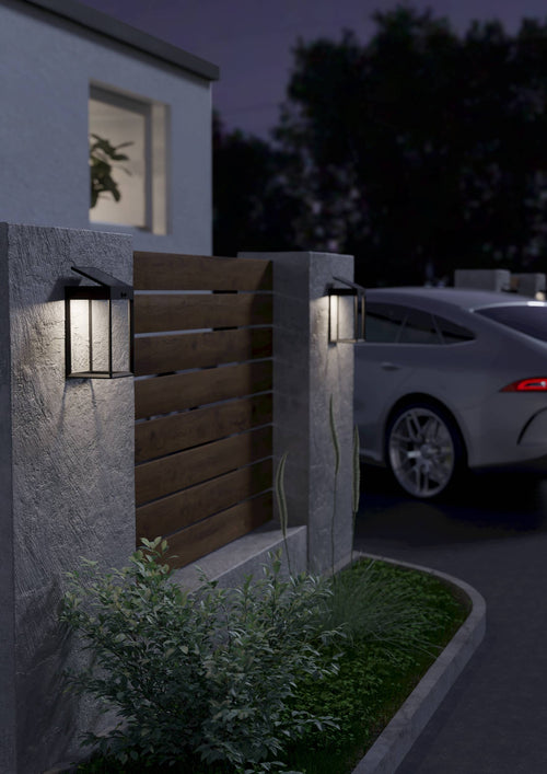 EGLO solar wandlamp buiten Suzzara - led - 25 cm - zwart - vtwonen shop