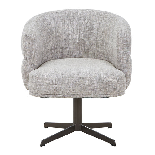 DÉJA Living Eetkamerstoel Coria - Beige/Brons - Draaibaar - Set van 2