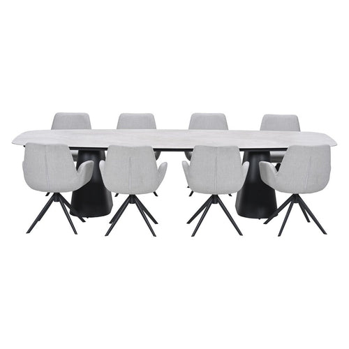 Garden Impressions Tuinset Amalia 9-delig - Noah tuintafel 320x120 cm