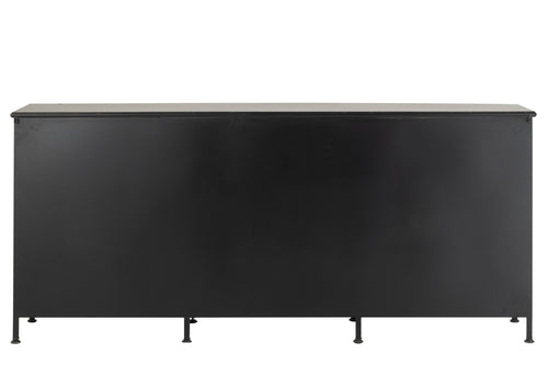 J-Line kast Cade - ijzer - zwart
