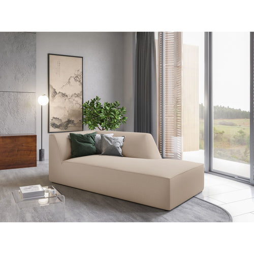Cosmopolitan Design - Ligstoel rechts Siena structurele stof beige - 181x93x69cm