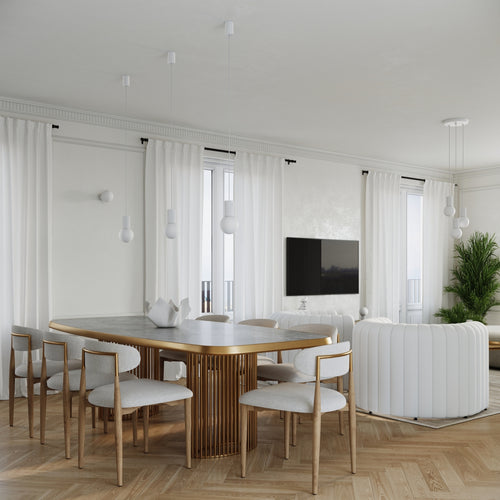 Sollux Lighting Tafellamp HALO wit - 12x12x19cm