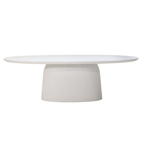 Giga Meubel Eettafel Myrna - Ovaal - Wit Eco Composiet - 300cm
