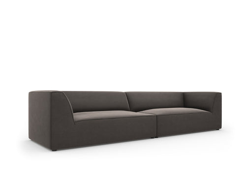Micadoni Bank Ruby 4-zits, flueel, donkergrijs - 93x302x69cm