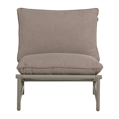 WOOOD loungestoel tuin Elvo - Aluminium - Zand - 75x82x75