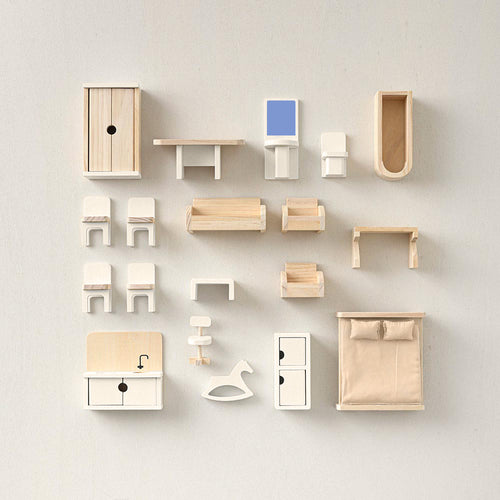 Petite Amélie Poppenhuis FLUER 19 tlg - MDF - beige