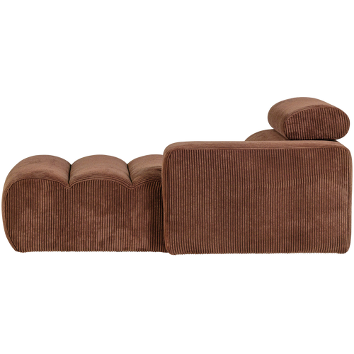 WOOOD chaise longue element arm rechts Novi - Ribstof - Terra - 86x109x173 - vtwonen shop