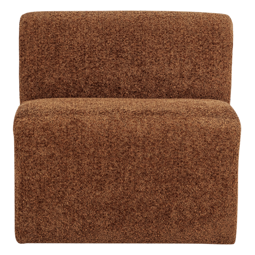 WOOOD eetbank 84 cm rugleuning Mojo Base - Wollig - Roestbruin - 83x84x76