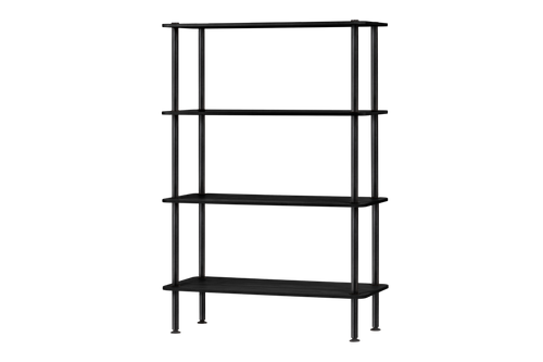 noo.ma Teidi 4-niveaus open rekunit - Vulcano Black, 80x35x127 cm