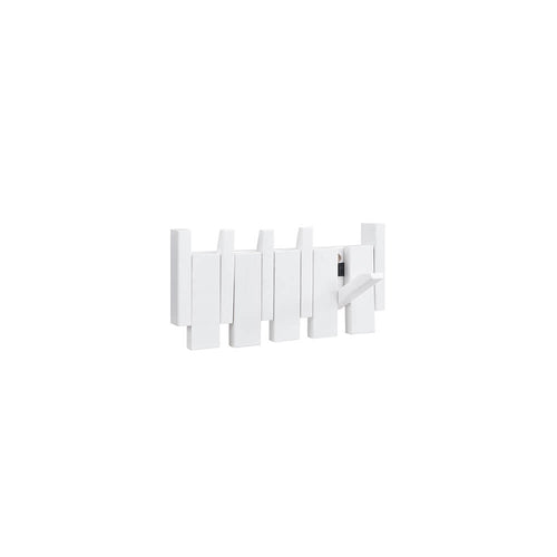 Home Deluxe Kapstok PORTE - 32 x 3,5 x 15 cm, wit
