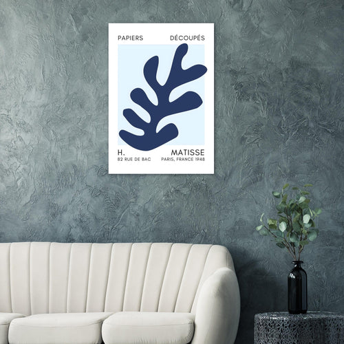Artfulprints  Matisse – Ocean petals navy blue I   poster 50x70 cm - vtwonen shop
