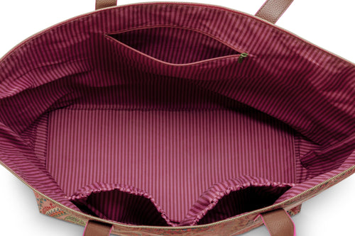 Pip Studio - Tilda Tote Bag Dames - Jabali - Rood - 66x20x44cm