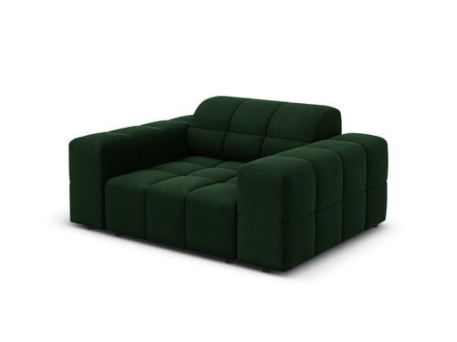 Cosmopolitan Design Fauteuil Chicago flueel flessengroen - 102x132x78cm