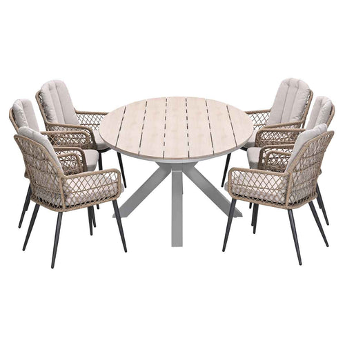 Garden Impressions tuinset Kalibo - Tulli - natural - 220x115 cm - 7-delig - vtwonen shop