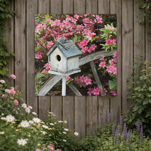 Art for the Home Buitencanvas - Vogelhuisje - 50x50cm