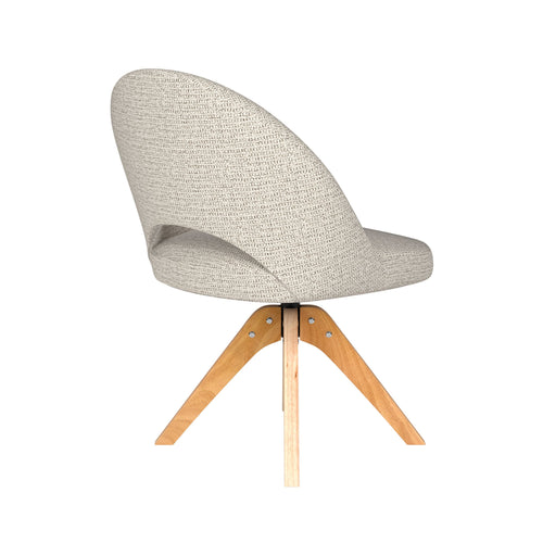 Housecraft Living Mick Eetkamerstoel Draaibaar Hout Off-White - Beige