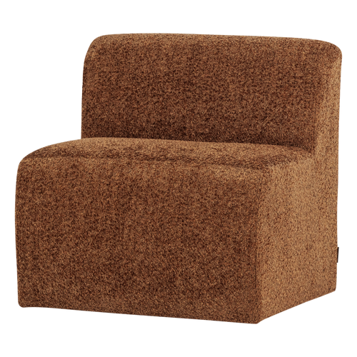 WOOOD eetbank 84 cm rugleuning Mojo Base - Wollig - Roestbruin - 83x84x76