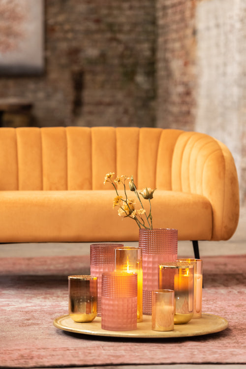 J-Line lamp Blinkend - glas - goud - medium - LED lichtjes - vtwonen shop