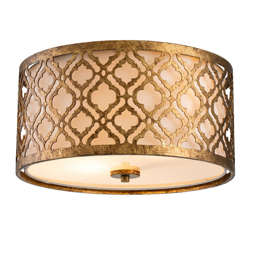 Elstead Arabella - 2 Lichts Inbouw Plafondlamp Goud, E27