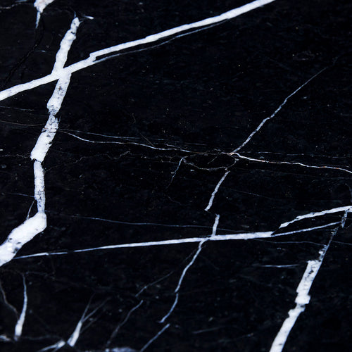 Hübsch bijzettafel Raw - marmer/mdf/eikenhout - 60x40xh42cm - vtwonen shop