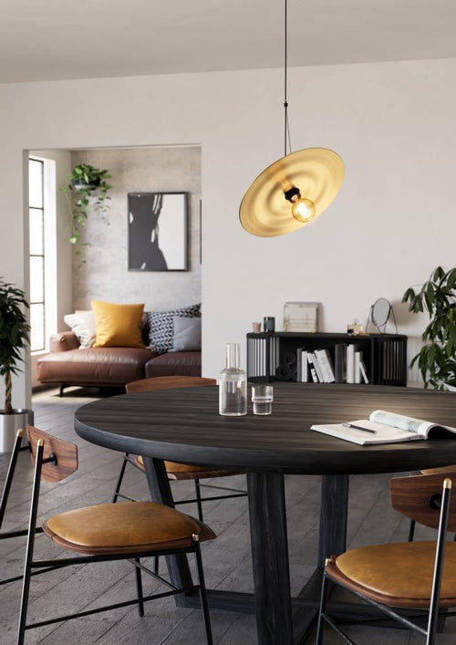 EGLO hanglamp Lintmill - e27 - ø 40 cm - zwart/goud - vtwonen shop