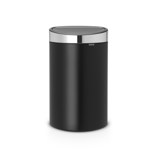 Brabantia Touch Bin New afvalemmer, 40 liter, kunststof binnenemmer 114847 - Matt Black